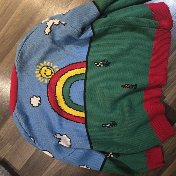 Lazy Oaf Blue and Green Cardigan - Picture 3 of 3